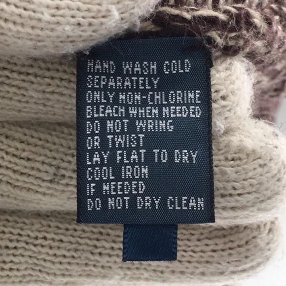 Polo Ralph Lauren Mens Rib Knit Sweater Brown Heather Crewneck Fisherman Sz L - Picture 10 of 10